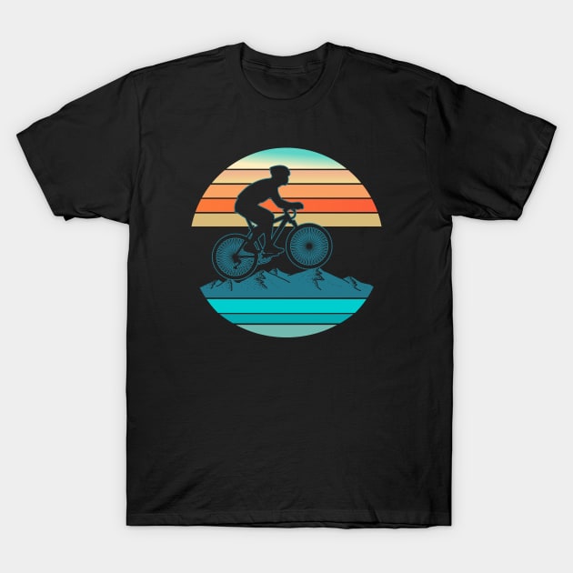 Retro Vintage Mountain Bike MTB Mountain Bikers Biking Cycling Biker Gift T-Shirt by Charaf Eddine